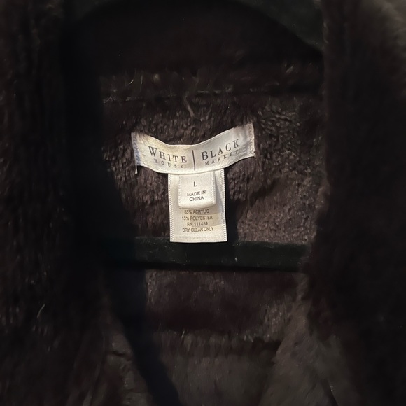 White House Black Market Faux Sherpa Vest - Picture 3 of 3
